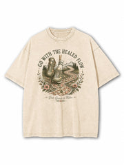 Go With The Healed Flow Washed T-Shirt