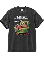 I'm More Into Sitting And Snacks Washed T-Shirt