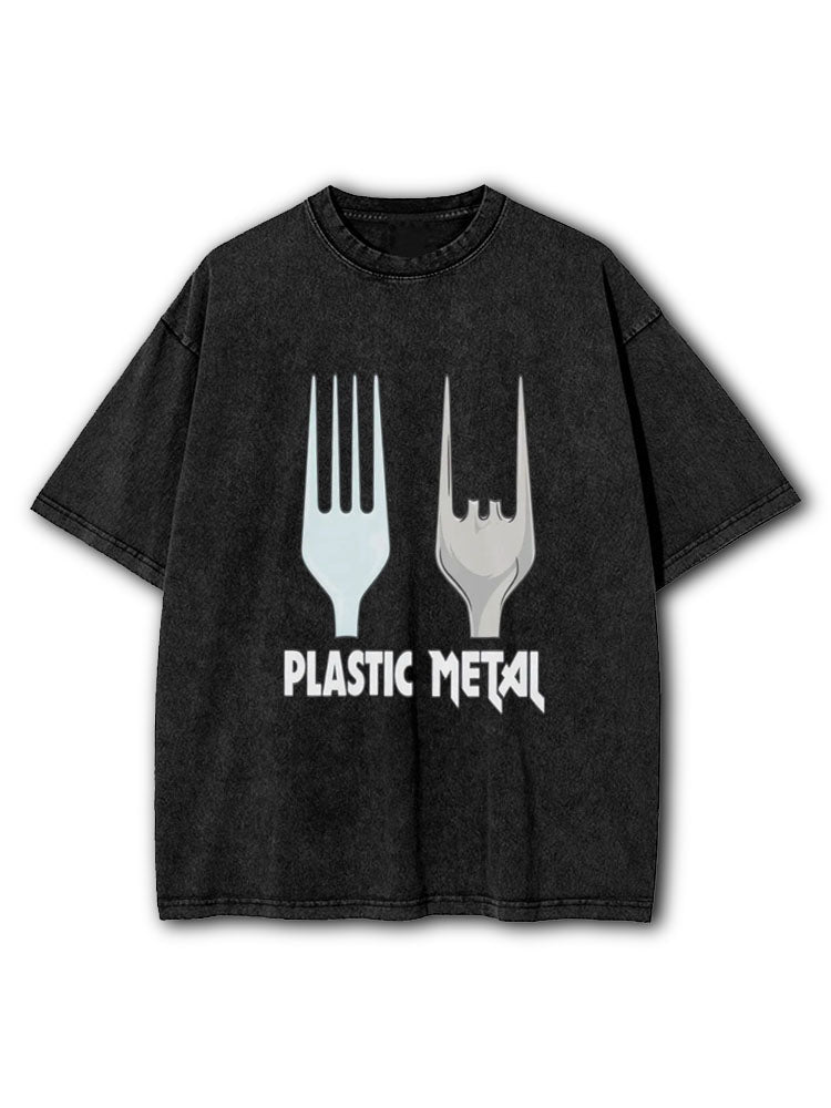PLASTIC METAL Washed T-Shirt