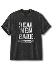 REAL MEN BAKE Washed T-Shirt