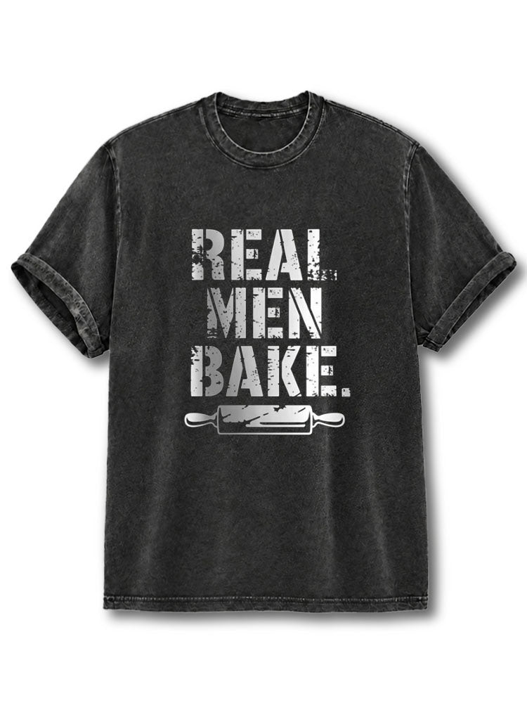 REAL MEN BAKE Washed T-Shirt
