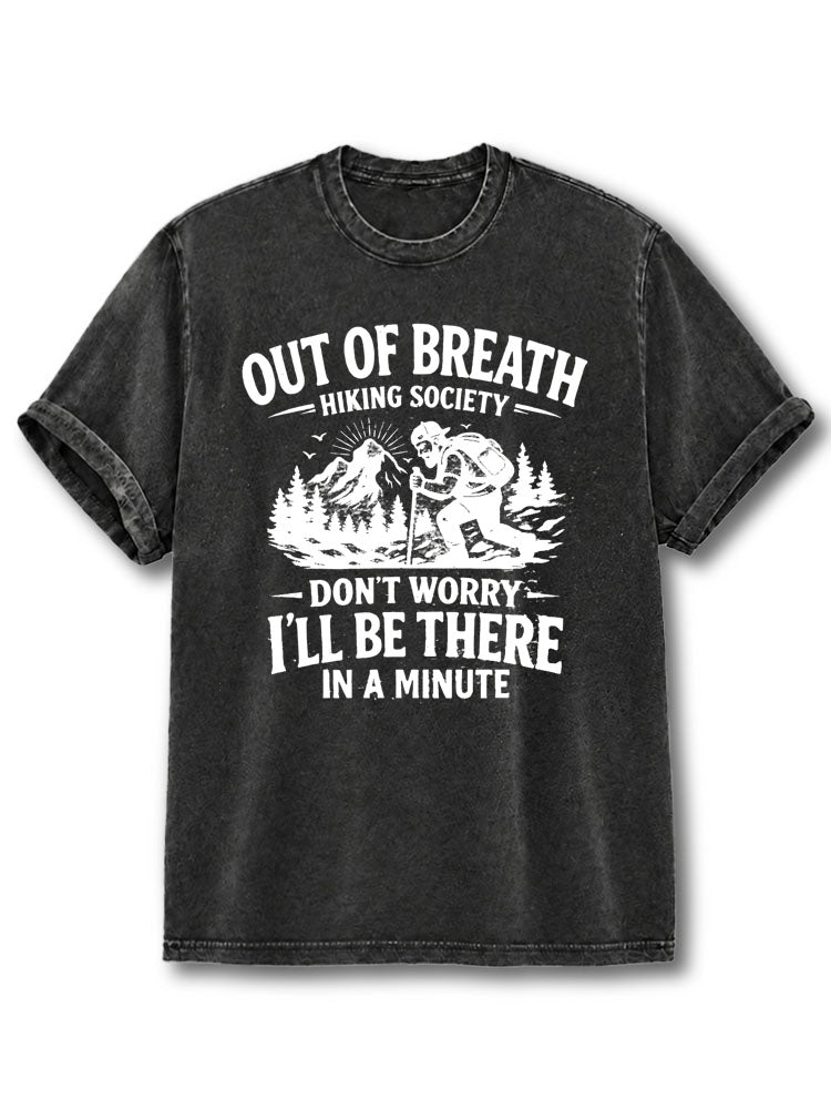 Out Of Breath Hiking Washed T-Shirt