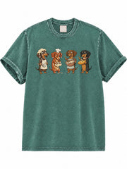 Wiener Dog Baker Washed T-Shirt