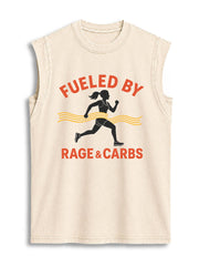 FUELED BY RAGE & CARBS Vintage Washed Cotton Tank Top