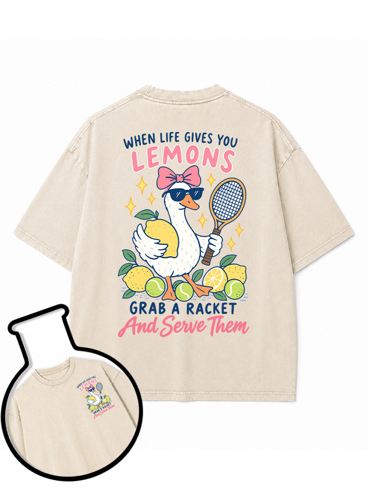 When life gives you lemons make lemonade Washed T-Shirt