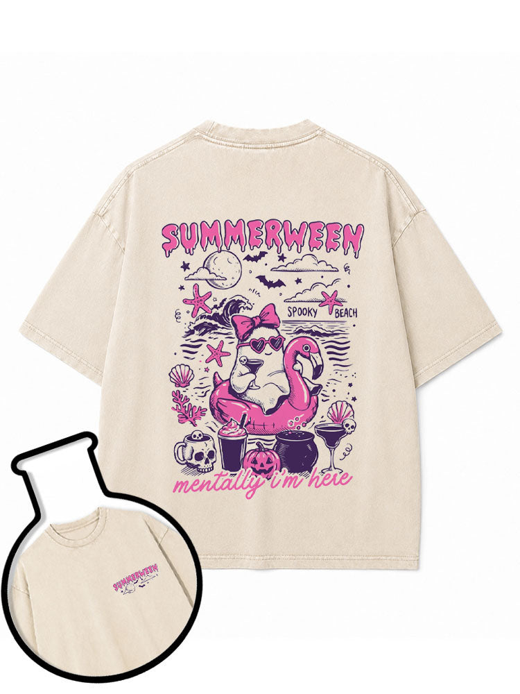Mentally I'm Here Washed T-Shirt