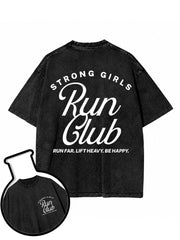 STRONG GIRLS Run Club Washed T-Shirt