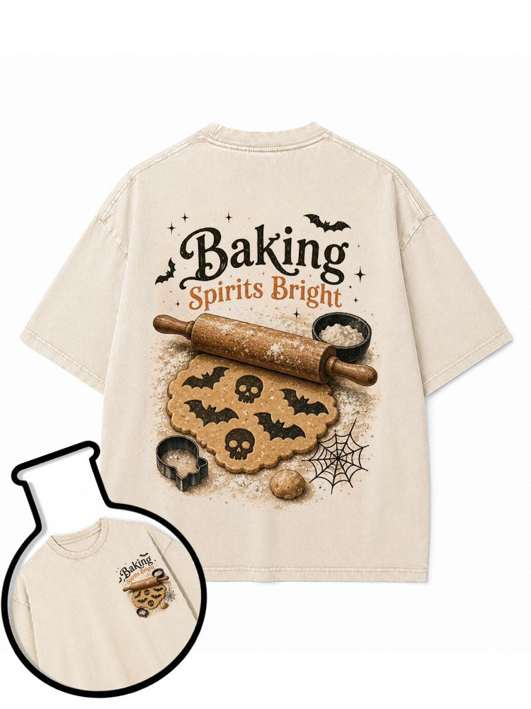 BAKING SPIRITS BRIGHT Washed T-Shirt