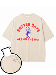 BATTER DAYS ARE ON THE WAY Washed T-Shirt