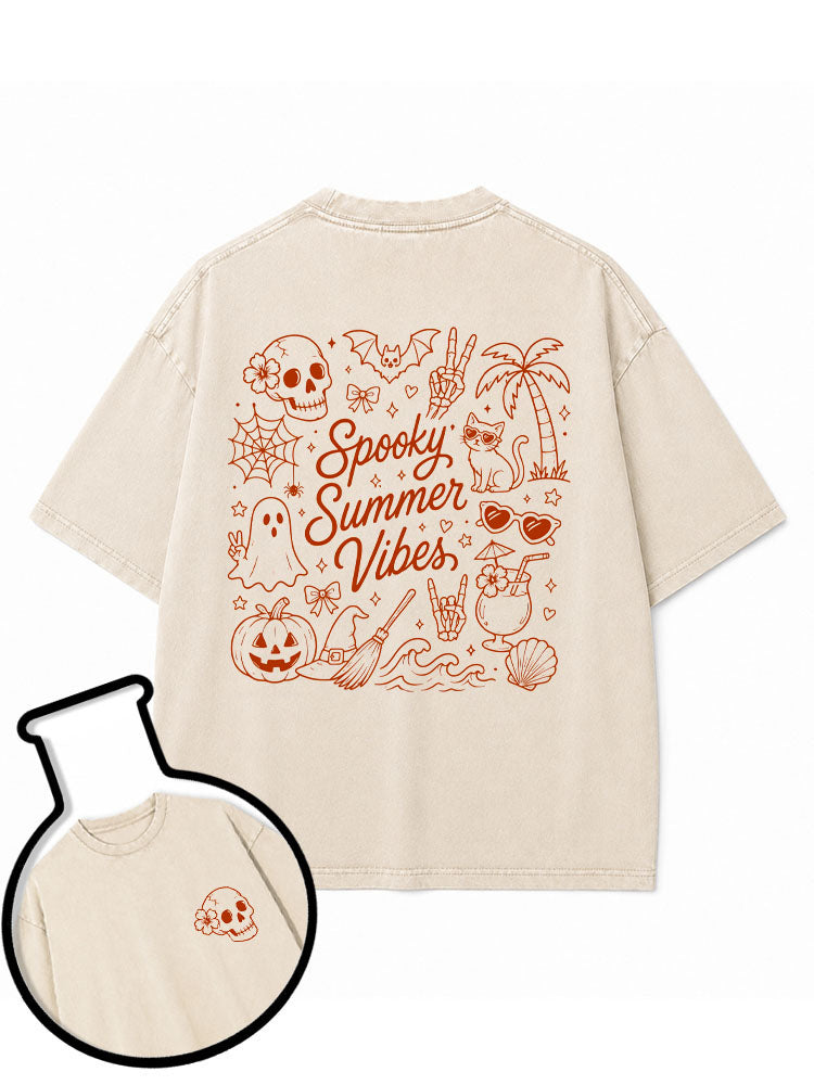 Spooky Summer Vibes Washed T-Shirt