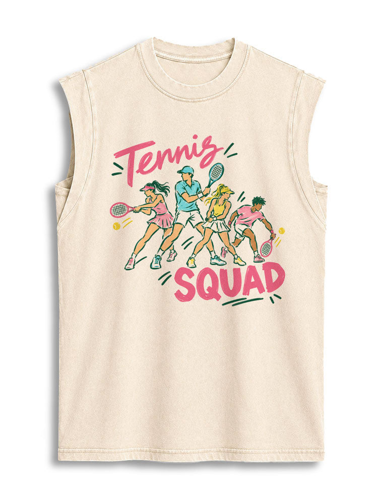 Tennis SQUAD Vintage Washed Cotton Tank Top