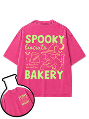 SPOOKY biscuits BAKERY Washed T-Shirt