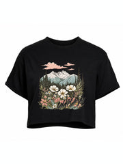 Explore Mountain Wildflower Crop Tops