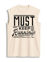Must Keep Running Vintage Washed Cotton Tank Top