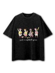 Just A Softball Goose Washed T-Shirt