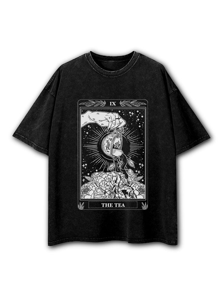 The Tea tarot card Washed T-Shirt