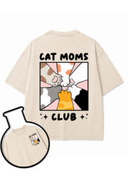 CAT MOMS CLUB Washed T-Shirt
