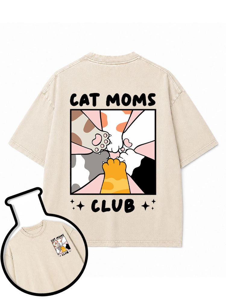 CAT MOMS CLUB Washed T-Shirt