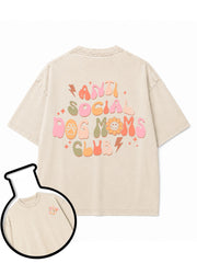 ANTI SOCIAL DOG MOMS CLUB Washed T-Shirt