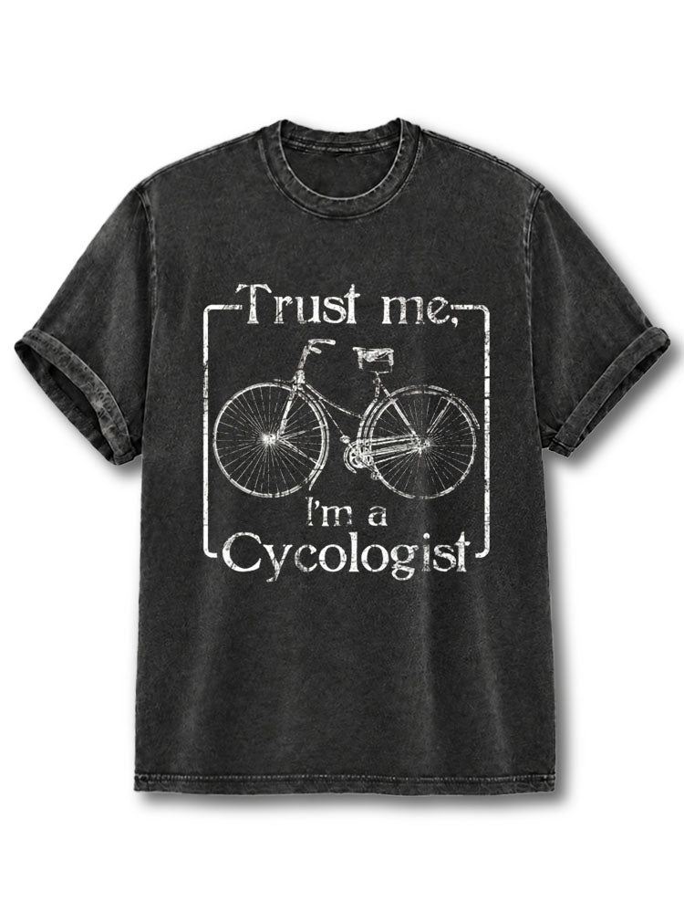 Trust me I'm a Cycologist Washed T-Shirt