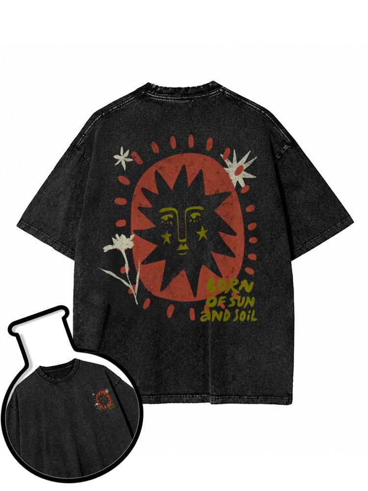 BORN OF SUN AND SOIL Washed T-Shirt