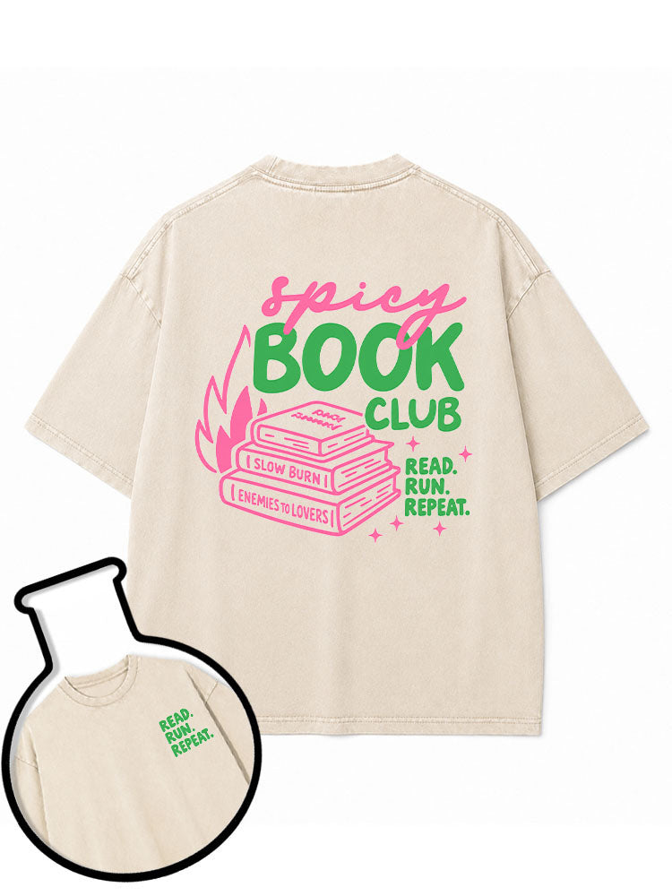 spicy BOOK CLUB Washed T-Shirt