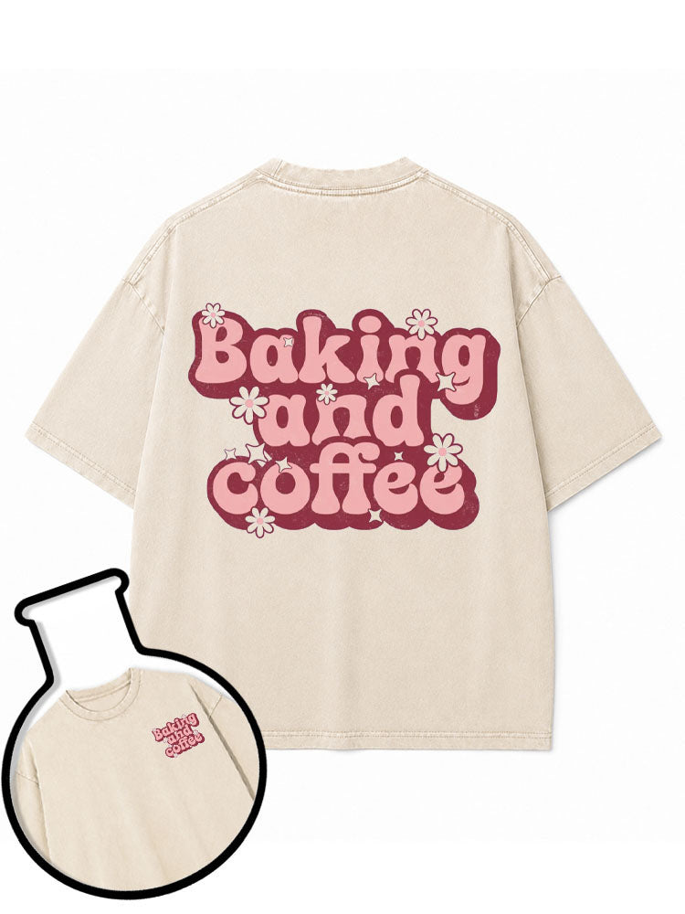 Baking and coffee Washed T-Shirt