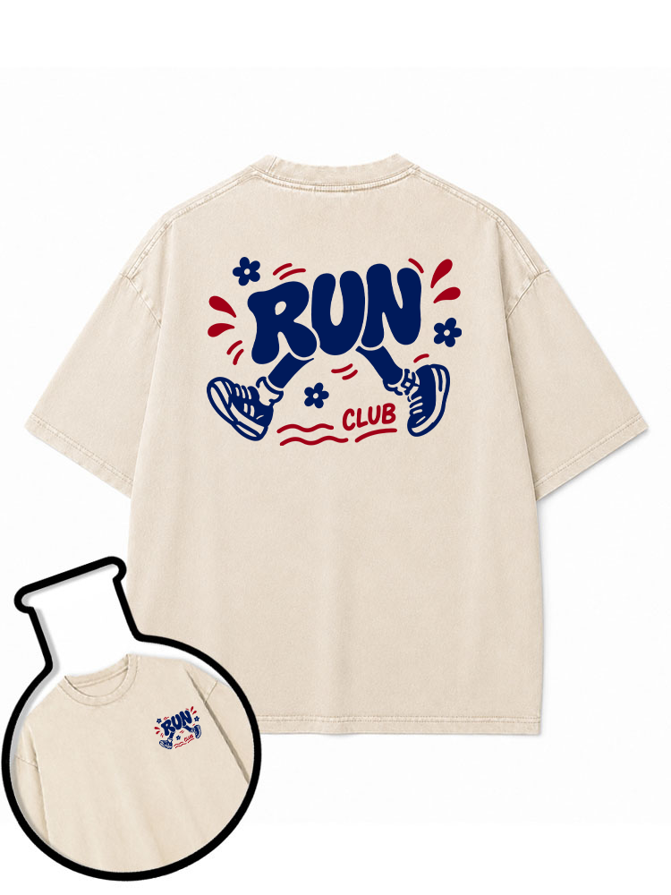RUN club Washed T-Shirt