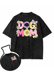 tennis dog mom Washed T-Shirt