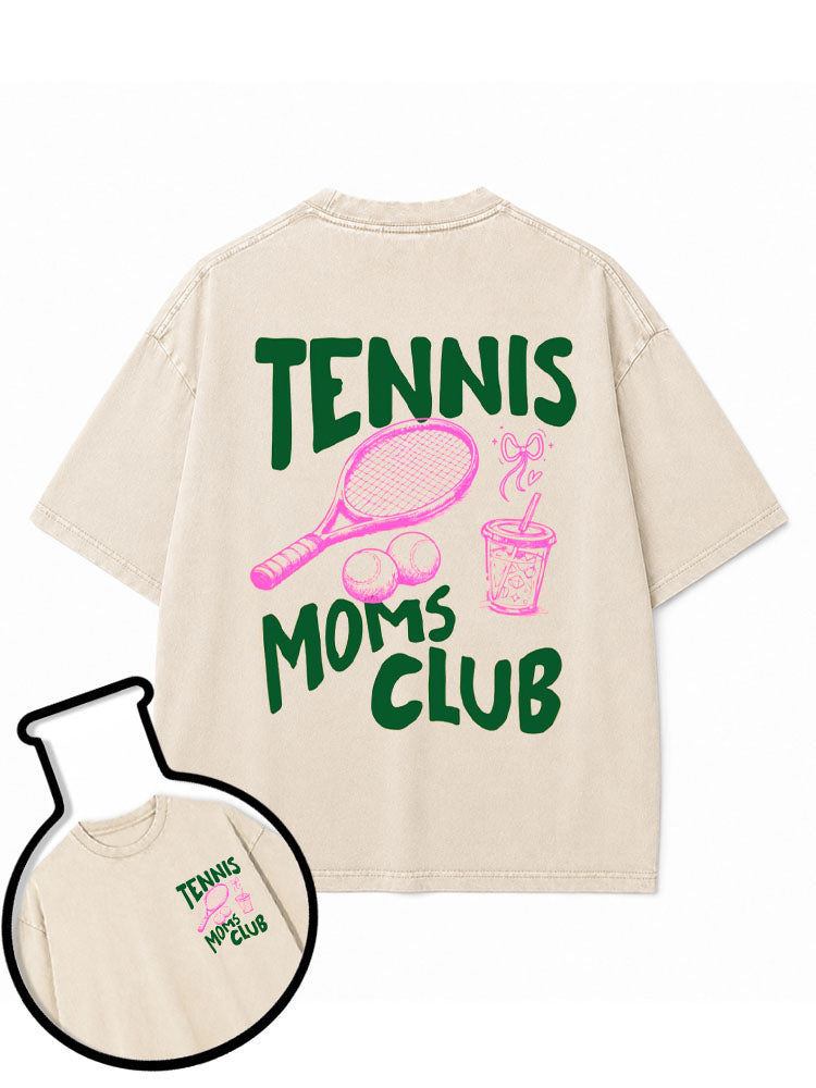 TENNIS MOMS CLUB Washed T-Shirt