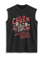 GET IN LOSERWE'RE GOING RUNNING Vintage Washed Cotton Tank Top
