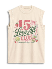 15 Love All CLUB Vintage Washed Cotton Tank Top