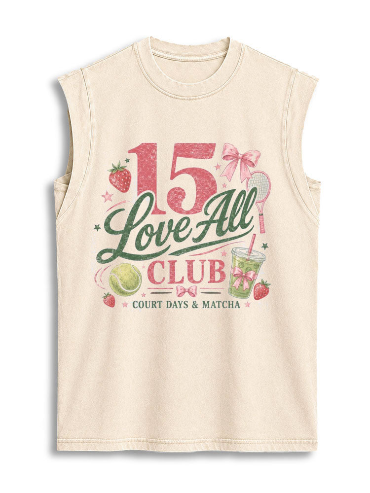 15 Love All CLUB Vintage Washed Cotton Tank Top