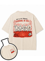 Me And My Friends Burning In Hell Washed T-Shirt