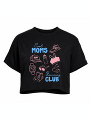 Cool Moms Running Club Crop Tops