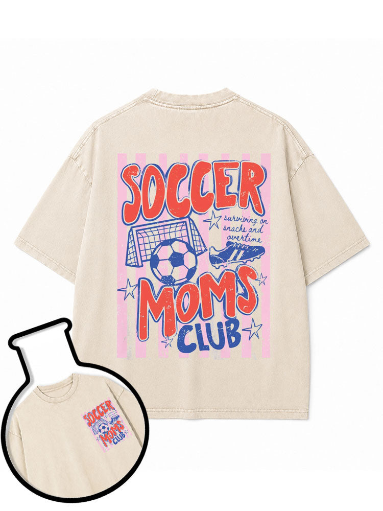 SOCCER MOMS CLUB Washed T-Shirt