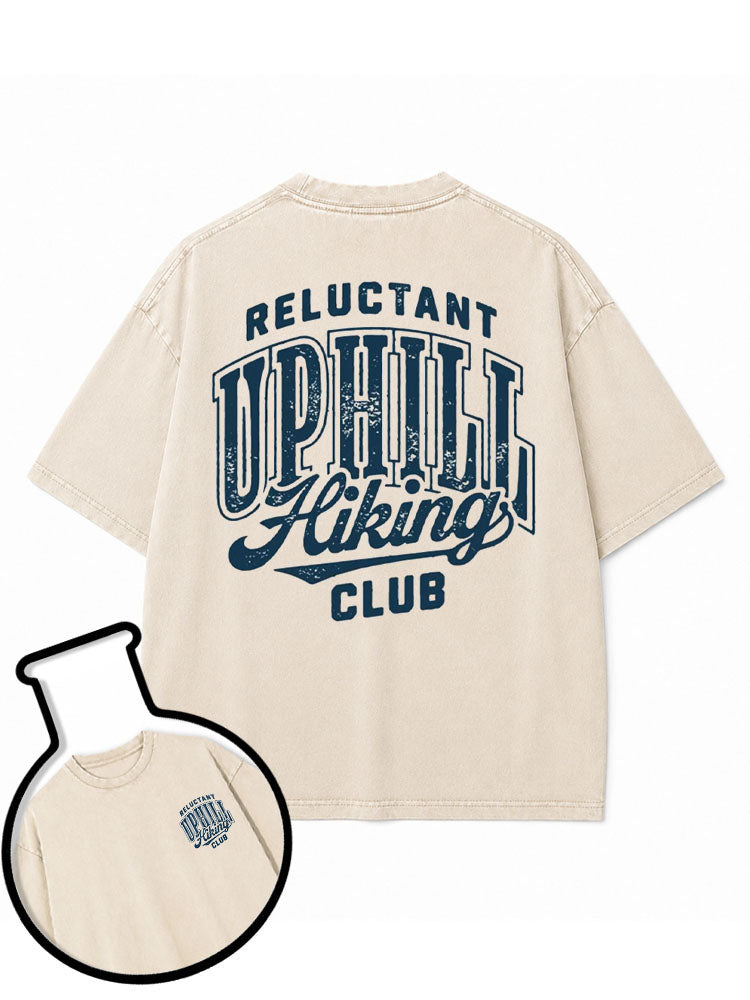 RELUCTANT UPHILL HIKING CLUB Washed T-Shirt