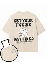 MY CAT HAS CONCERNS ABOUT YOU Washed T-Shirt