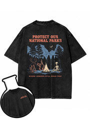 PROTECT OUR NATIONAL PARKS WHERE LEGENDS STILL ROAM FREE Washed T-Shirt