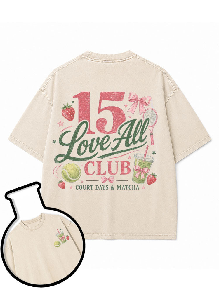 15 Love All CLUB Washed T-Shirt