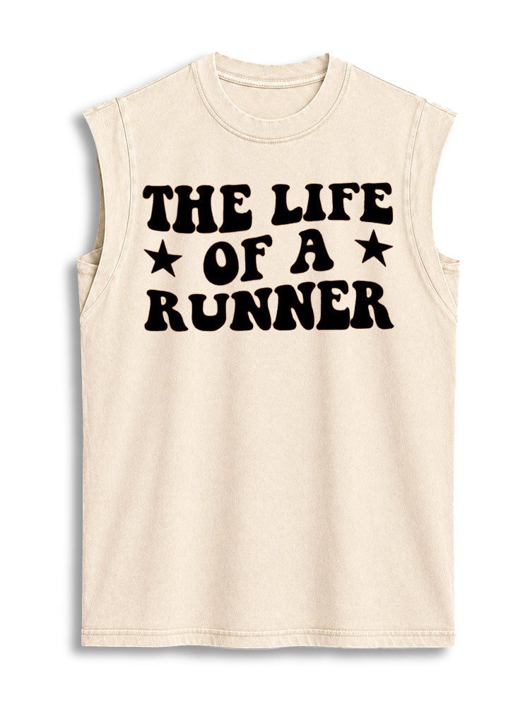 The Life of a Runner Vintage Washed Cotton Tank Top