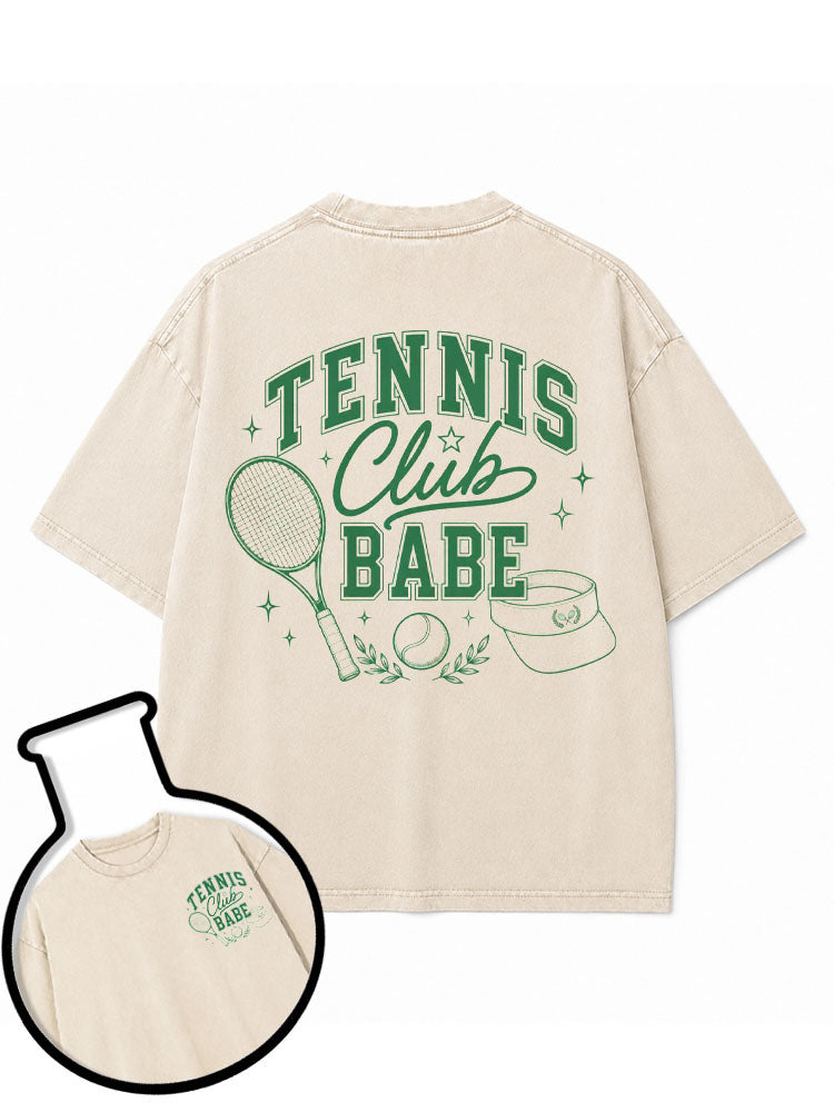 TENNIS Club BABE Washed T-Shirt