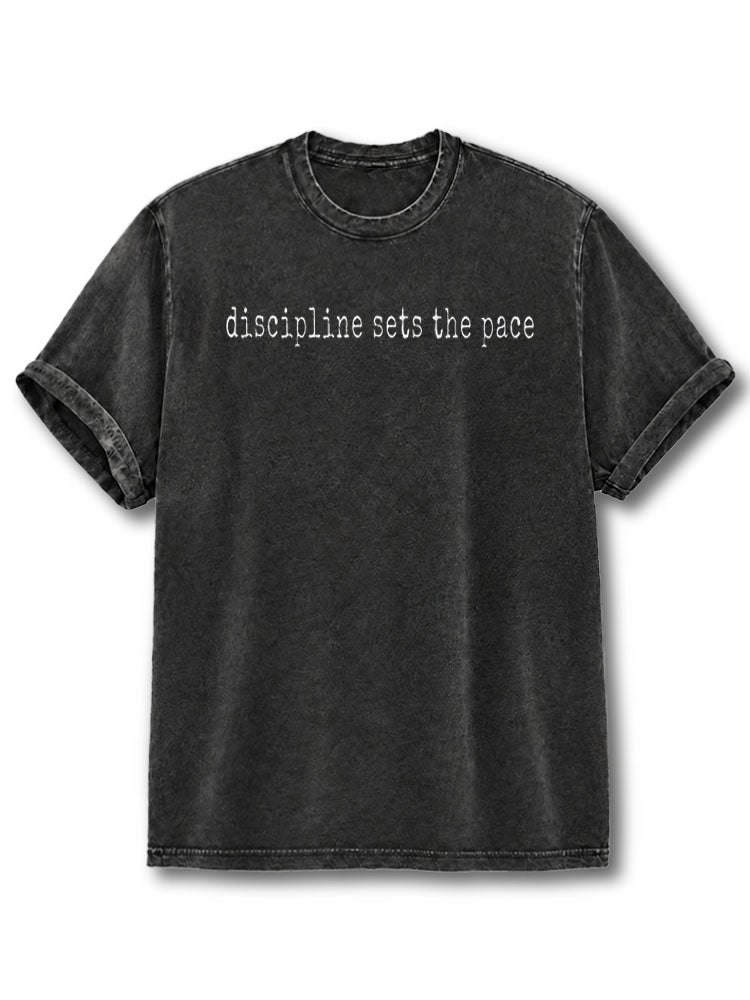 Discipline Sets the Pace Washed T-Shirt