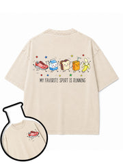 MY FAVORITE SPORT IS RUNNING Washed T-Shirt