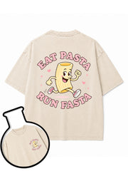 EAT PASTA RUN FASTA Washed T-Shirt