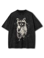 Funny Sarcasm Raccoon Washed T-Shirt