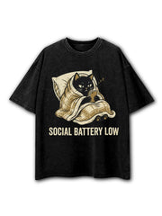 Social Battery Low Washed T-Shirt