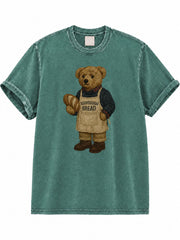 Bear Sourdough Bread Washed T-Shirt