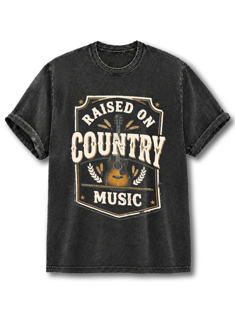 Raised on Country Music Washed T-Shirt
