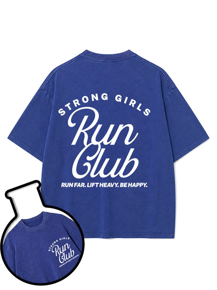 STRONG GIRLS Run Club Washed T-Shirt